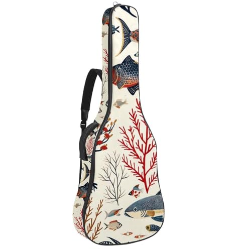 Étui guitare acoustique 109cm housse étanche en tissu Oxford avec 2 poches