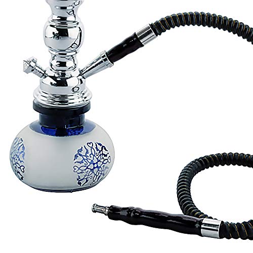 Murago - Wasserpfeife ca. 25cm Shisha Set Nargile Geschenkset mit Koffer Orientalisch Nargile Schwarz Metall Mini klein… – Bild 4