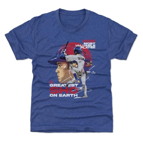 500 LEVEL Shohei Ohtani Los Angeles D 2025 MVP Kids T-Shirt (Tri Royal YL)