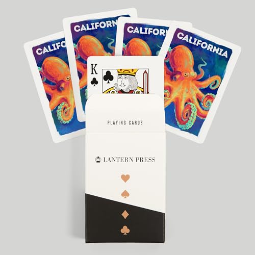 Lantern Press California, Octopus, 52 Cartas Poker miniatura 6