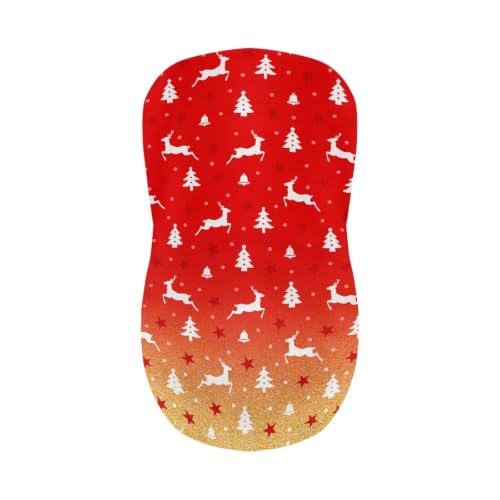 Image of Christmas Reindeer Bar Stool Chair Cover with Back Stretch Swivel Barstool Slipcovers with 4 pcs Seat Couch Cover Waterproof Anti-Scratches Spills Chair Covers