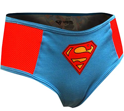 Briefly Stated Women's Dc Comics Superman Logo And Comics Ladies Panty (X-Small) Blue #TOP11