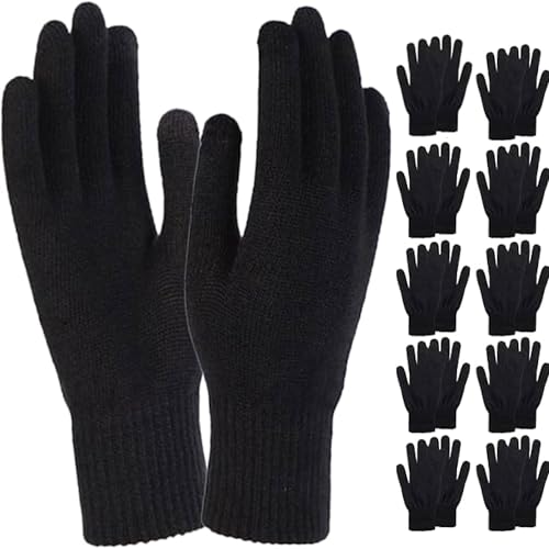 Guantes de punto elásticos térmicos con ajuste mágico antifrío
