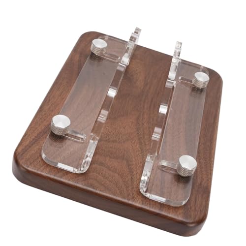 Support ordinateur vertical réglable en bois poli pour optimiser l'espace