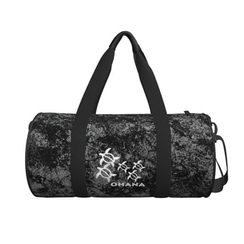 Ohana Honu Hawaiian Sea Turtle Convertible Garment Bag with Shoulder Strap, Carry on Garment Duffel Bag for Men Women - Rolling Foldable for Travel Luggage Bags (Black)2