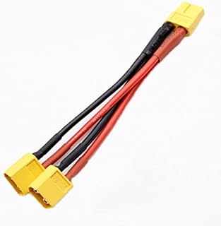 XT60 Parallel Battery Connector Cable Dual Extension Y Splitter 1 Female to 2 Male for DJI Phantom RC Plane 1pcs