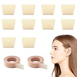Thermoplastic Nasal Splint & Skin Tone Paper Tape,Alcohol-Free & Electricity-Free Nose Fixation Kit,Reusable Trapezoidal Nose Clip & Micro Porous Breathable Tape,Beauty Care Accessories (12-Piece Set)