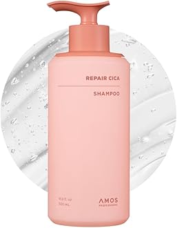 AMOS PROFESSIONAL Repair Cica Shampoo l Repairs, Strengthens, & Nourishes for Split Ends & Breakage, Reverse Hair Damage from Bleach, Color, Chemical Services, 16.9 fl. oz.