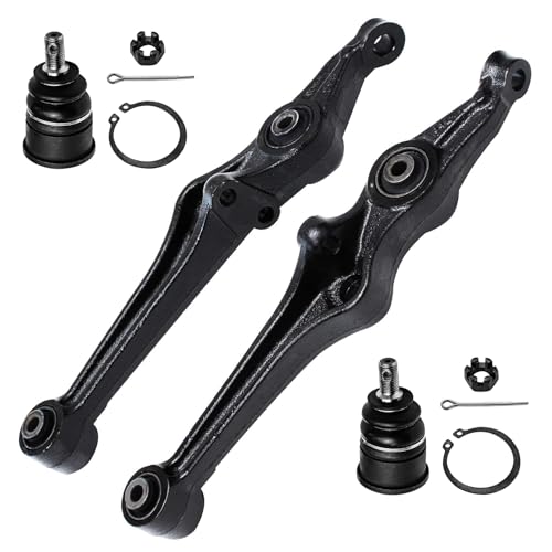 Image of Detroit Axle - 4pc Front Control Arms Kit for Acura CL TL Honda Accord, 2 Lower Control Arms 2 Lower Ball Joints Replacement