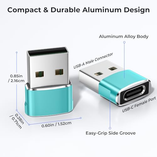 Image of Basesailor USB to USB C Adapter 3 Pack,Type C Female to USB A Male Charger Cable Converter for Apple Watch Ultra iWatch Series 9 7 SE,AirPods Pro 2,iPhone 15 14 13 12 Plus Max,iPad 9 10 Air 4 5 Mini 6
