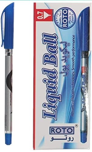 Roto liquid ball ballpoint pen, 0.7 mm, blue - pack of 12
