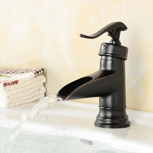 Robinet de lavabo cascade rétro avec commande à levier unique - 5