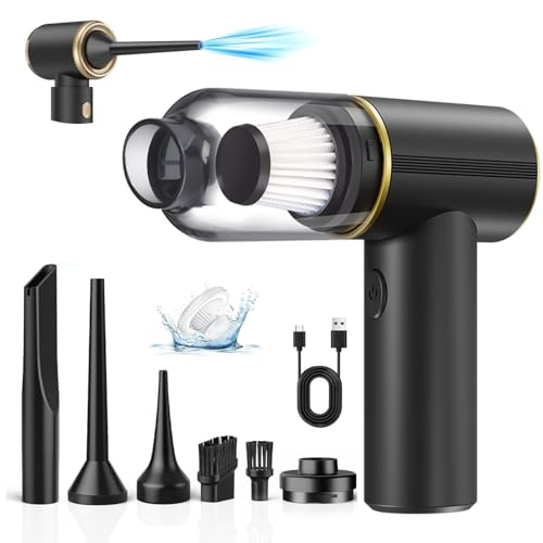 Wondexsl 3 in 1 Lightweight Vacuum & Blower, Cordless Handheld Vacuum Cleaner, Black, 9000Pa, USB Rechargeable, Pet Hair Cleaning, Car & Home Use