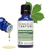 Forces of Nature Hemorrhoid Control Extra Strength, Organic Homeopathic Medicine with Witch Hazel, Horse Chestnut, and Soothing Essential Oils for Itching, Swelling & Discomfort, 1.0 FL OZ
