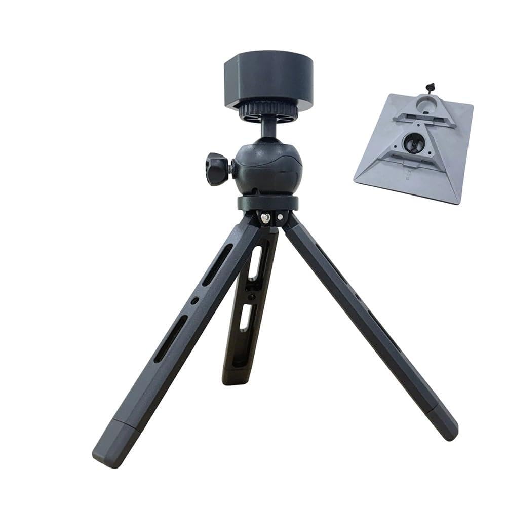 Trépied pour mini antenne réglable en aluminium noir avec support rotatif