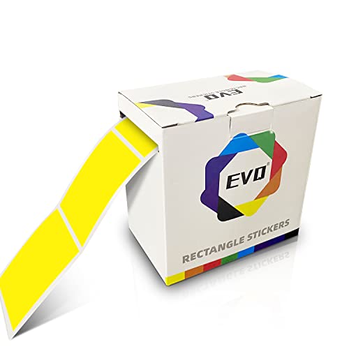 Stickers rectangulaires 2x3 pouces jaune vif pour l'organisation de vos dossiers