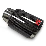 Terminale di Scarico Autoschloss 63-89 mm in Acciaio inox e Fibra di Carbonio in stile akr...