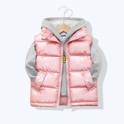 Kids Down Vest Coat Boys Girls Lightweight Warm Vest Sleeveless Button Infant Casual Fall Winter Girls Snowboard Jacket2