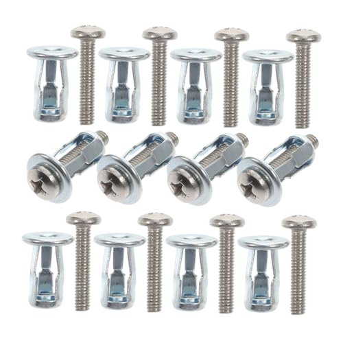 Housoutil 15pcs Petal Nuts for Hollow Door Anchors Heavy Duty Drywall Wall Anchors Sturdy Carbon Steel Constructi