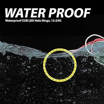 Image of 2 x 80 /70 /60 /50 /38 mm 93 LED CCFL Headlight COB Angel Eyes Halo Ring Lamp 12-24V (White, 70 MM)