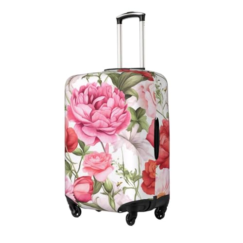 Garden Peony Print Luggage Suitcase Covers Elastic Washable Luggage Protector Luggage Covers For Suitcase2