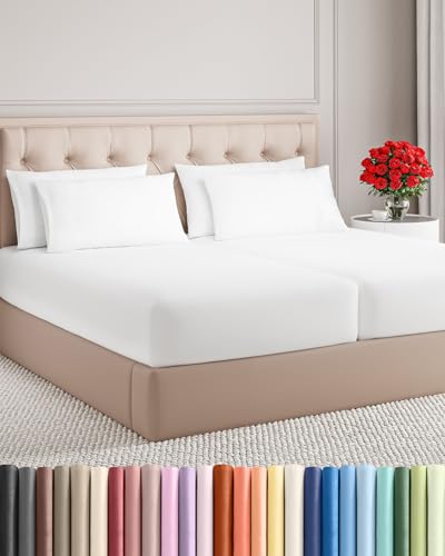 Split King Sheets Set 7 Piece - Includes 4 Pillowcases - Bed...
