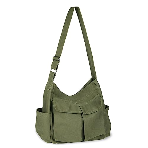 Canvas Messenger Bag Army Green