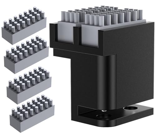 BIQU Panda Brush PX with 4 Extra Silicone Brushes, Nozzle Wiper for Bambu-Lab P1P/P1S/X1/X1C/X1E 3D Printer, Heated Bed Mounted Silicone Brush Wiper, Nozzle Cleaning Tool Kit