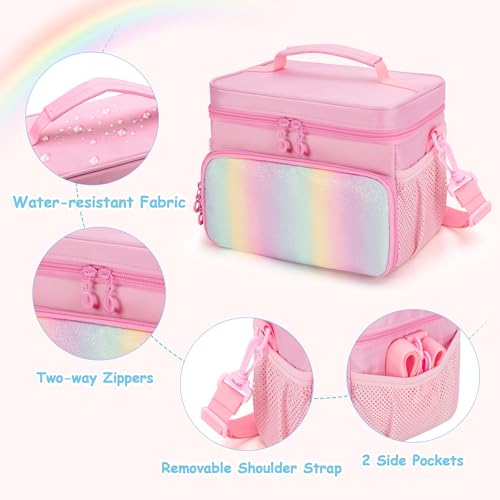 Image of Carrying Case Compatible with Yoto Player (3rd Generation) with Card Holder | Hold Up to 30 Cards, Travel Storage Bag for Bluetooth Audio Speaker & Headphone Accessories, Pink (Case Only) Patented Design