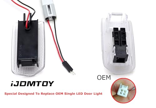 Luces LED de cortesía de puerta lateral blanco xenón iJDMTOY miniatura 2