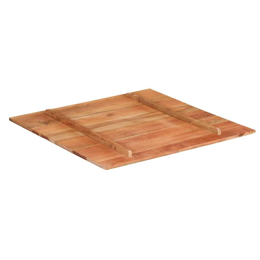 vidaXL Tischplatte Massivholzplatte Holzplatte Ersatztischplatte Holz Platte für Tisch Esstisch 15-16 mm 80x80 cm Massivholz Akazie