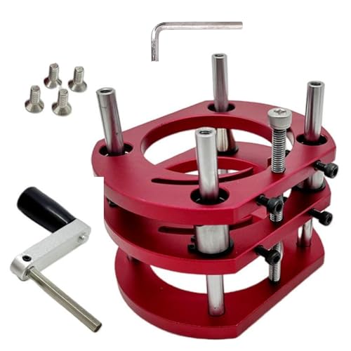 Mesa de fresadora compacta de 51 mm, rango de altura, mecanismo de sujeción de cuatro mandíbulas para carpintería precisa, elevación precisa del enrutador
