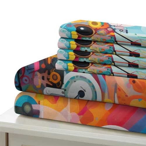 Housse de couette souris 3D en microfibre 135x200 cm avec taies - 6