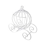 Homeford Metal Wire Pumpkin Coach, White (White, 12-Inch)