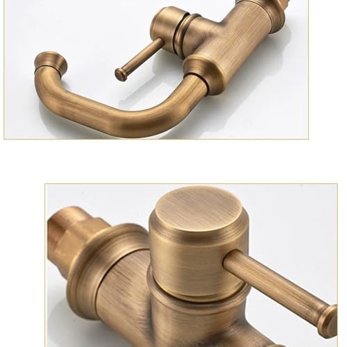 Robinets de lavabo mitigeur eau chaude froide sur pont bronze SLT042