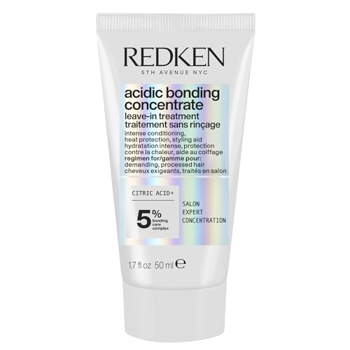 Redken, Voor Beschadigd, Veeleisend en Gekleurd Haar, Beschermt Intensief Tegen Haarbreuk en Hitte, Bonding Verzorging, Acidic Bonding Concentrate Leave-in Treatment Mini, 50 ML