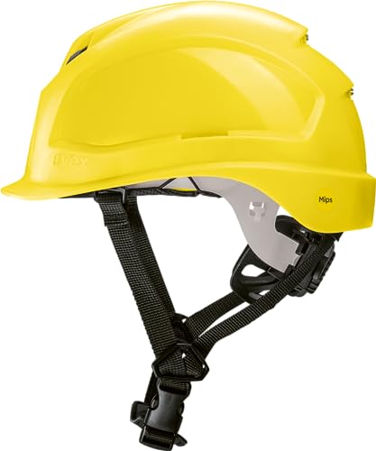 uvex pheos S-KR MIPS Schutzhelm - Industrieschutzhelm - MIPS-Technologie, stufenlose Weitenregulierung & climazone-Belüftung - One Size (52-61 cm) - Gelb
