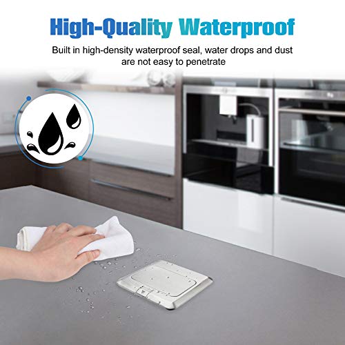 Pop Up Floor Outlet With Stainless Steel Cover 20Amp Tr Outlet And Usb Chargers 4.8A Receptacle Box By Jacepfy #TOP4