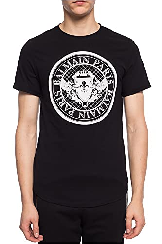 Image of Balmain Paris Circle Logo Black T-Shirt