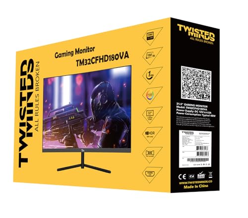 Monitor da gioco Fast VA Display 32’’ - Risoluzione 1920 x 1080 FHD, frequenza aggiornamento 180 Hz, rapporto d’aspetto 16:9, tempo di risposta 1ms - Nero (TM32CFHD180VA) - Monitor - Immagine 6