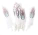 Colorful Goose Feathers, for DIY Craft Wedding Home Party Decorations 20pcs/Pack/ (6-9.5 inch) (Peacock Printed)