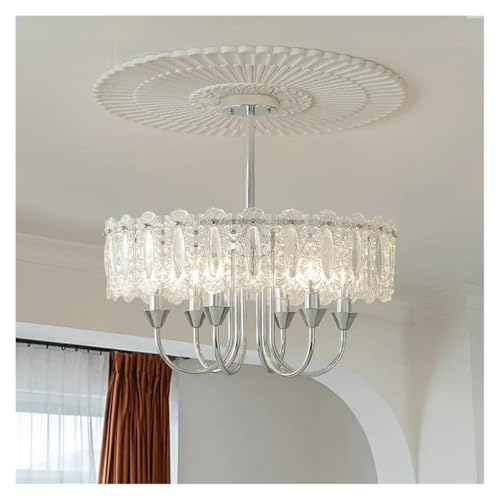 Lustre de chambre style antique résout le manque de luminosité avec 6 têtes en cristal