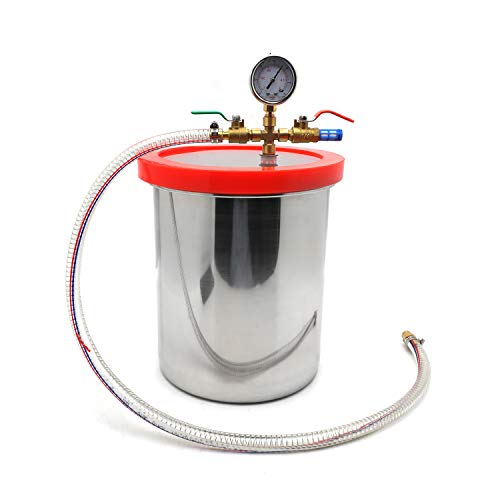 HTTMT - Kit de Cámara de Vacío de 3 Galones con Bomba de 3 CFM y Etapa Única 1/4HP miniatura 7