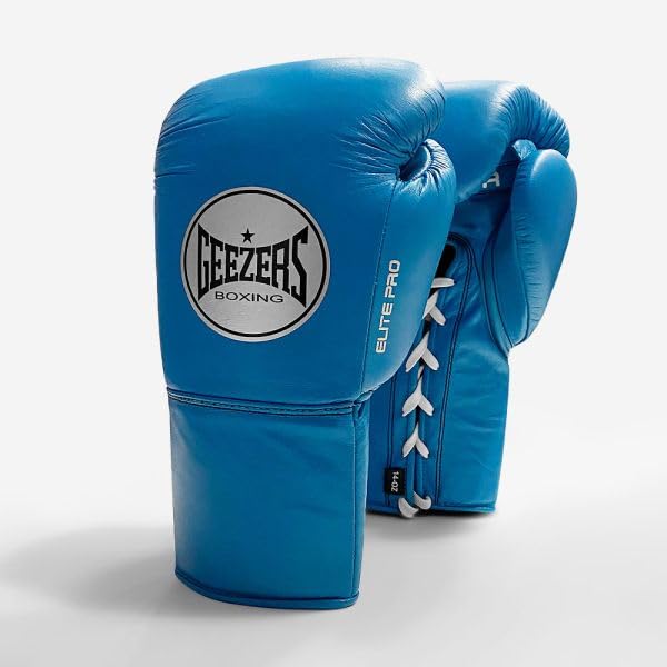 Geezers Boxing Elite Pro 2.0 Lace Up Sparring/Training Gloves - Mens, Womens Boxing Laced Gloves - Sparring gloves - Ideal for Heavy Duty Punch Bags (Aqua Blue, 16oz) — image 1