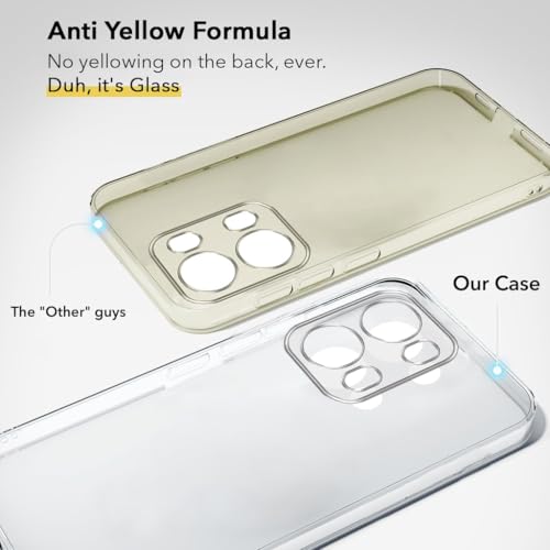 Image of Jkobi Lifetime Anti-Yellow Clear Back Case Cover for Oppo Reno13 Pro 5G | Oppo Reno 13 Pro 5G (Sleek Hard Crystal | Shockproof and Camera Protection)
