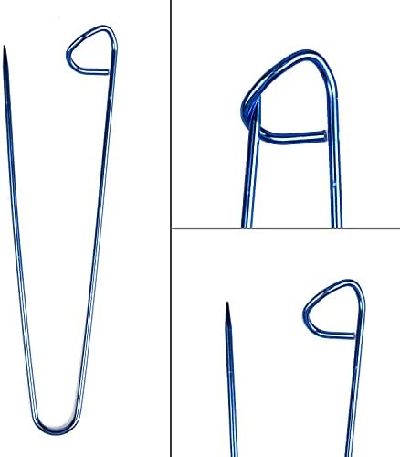 Euvoym 6 PCS Stitch Holder Set Assorted Color Crochet Knitting Needles Aluminum Stitch Holder for Knitting Sewing (6 Size)