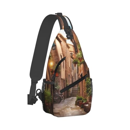 Bolso Cruzado de Pecho Negro Unisex para Senderismo miniatura 2