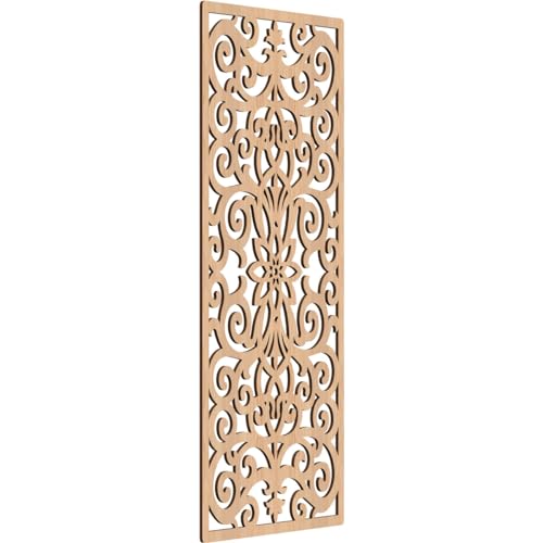 Image of 19 3 /8 inchW x 49 3 /8 inchH x 1 /4 inchT Buel Decorative Fretwork Wood Wall Panels, Hickory