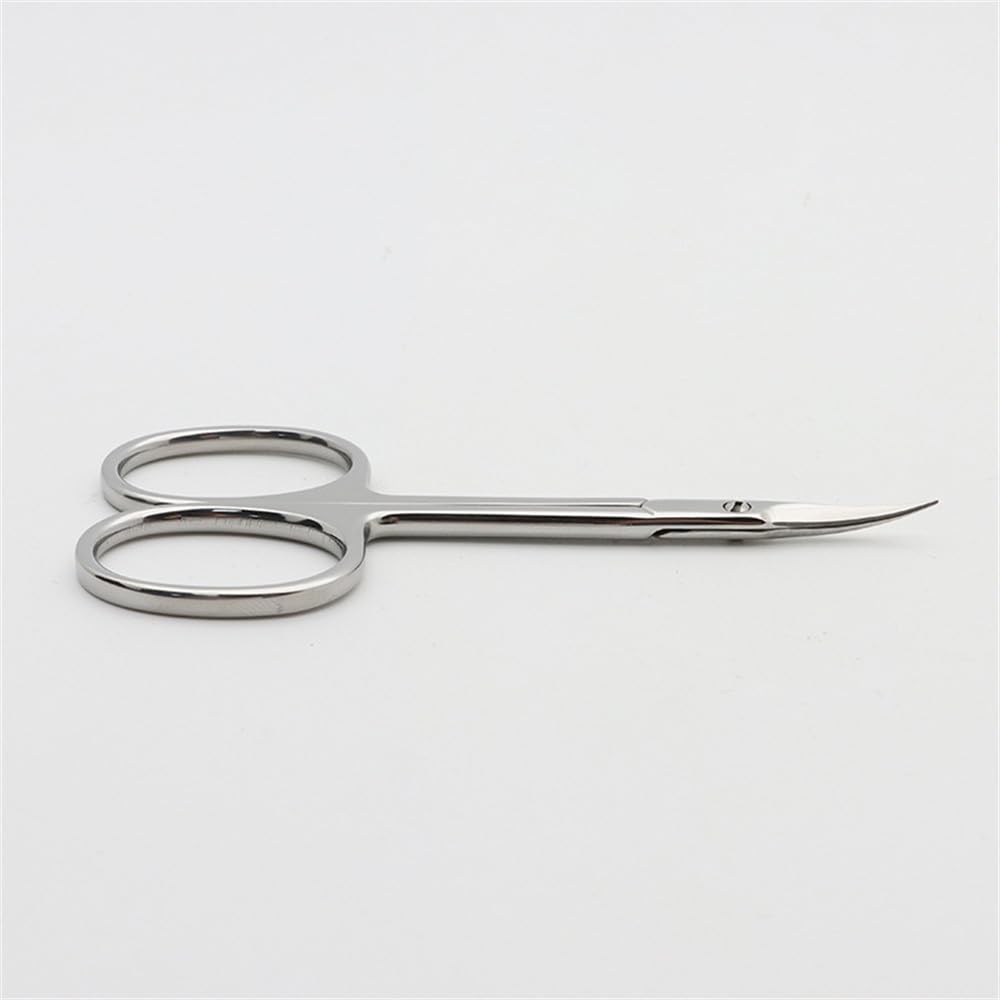 Tijeras para cutículas con punta de deformación, mango antideslizante, para manicura, de acero inoxidable, para uñas, recortador de cutículas, tijeras para cutículas 01