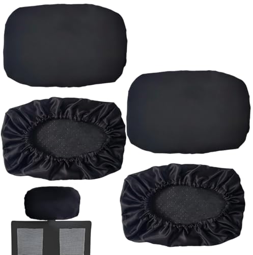 4PCS Office Chair Headrest Cover, Office Chair Pillow Cover, Soft Chair Headrest Protector for Hair Protection